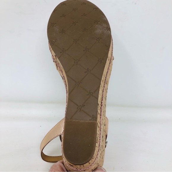 Jack Rogers Rose Gold Keri Cork Wedge Platform Sandals - Picture 13 of 13